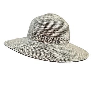 Sunday Afternoons Womens Wide Brimmed Sun Hat One Size Adjustable Beige Woven‎